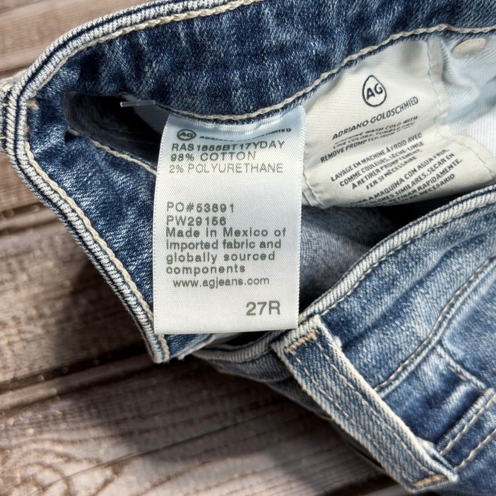 AG Adriano Goldschmied Prima Ankle Cigarette Jeans Blue 27R - Picture 6 of 9